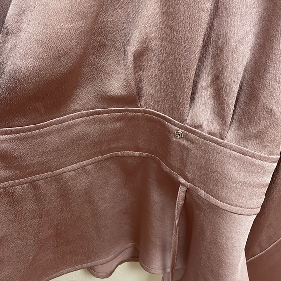 Express V-Neck Long Sleeve Wrap Top Light Mauve Small NWT - Picture 6 of 14